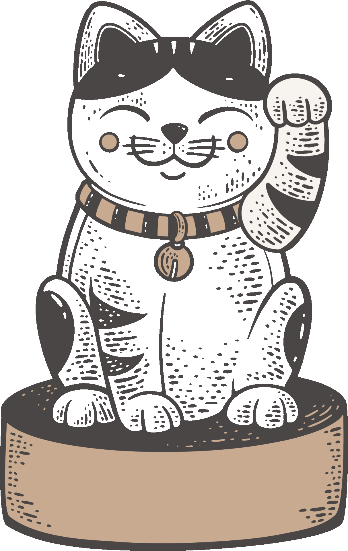 Maneco Katze Winkend